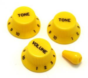 PK-0178-020 Yellow Knob Set for Strat