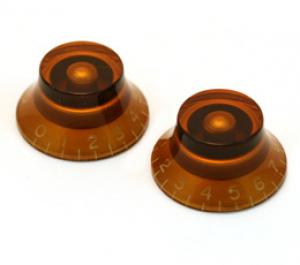 PK-0140-022 (2) Amber Bell Knobs USA & CTS Split Shaft Pots For Gibson Guitar
