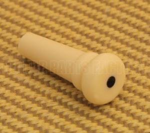 EP-004-CR Cream (w/Black Dot) Plastic End Pin Acoustic Guitar