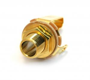 WDE12LG Switchcraft Long 1/4" Gold Mono Jack