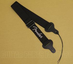 099-0662-043 Genuine Fender Black/Grey Logo Pick Pouch Strap for Guitar/Bass 0990662043