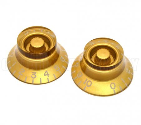 PK-MBI-G (2) Gold Metric Bell Knobs for Import Guitars