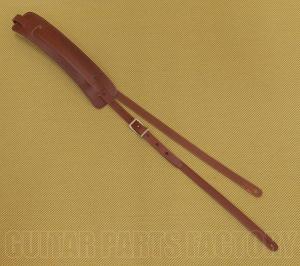 922-0664-050 Walnut Gretsch Padded Leather Skinny Vintage Style Guitar or Bass Strap 9220664050