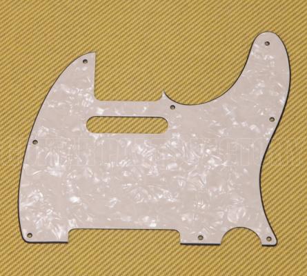 PG-0562-055 White Pearloid Pickguard for Tele