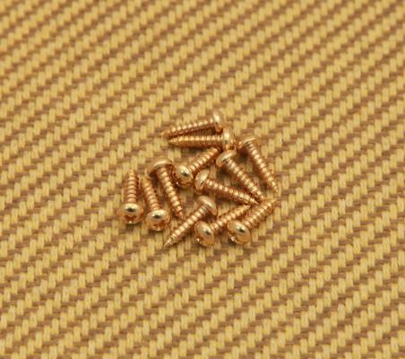 001-8823-049 (12) Genuine Fender Gold #3 - 3/8 Tuner Mounting Screws for Guitar & Bass 0018823049