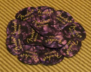 098-0351-876 Fender Medium 351 Purple Moto Guitar Picks