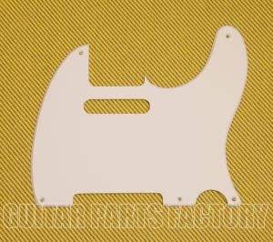 PG-0560-W 1-ply White Pickguard for Tele 5-hole Beveled Edge