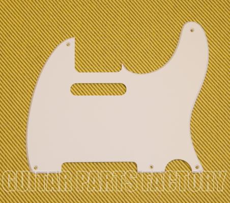 PG-0560-W 1-ply White Pickguard for Tele 5-hole Beveled Edge