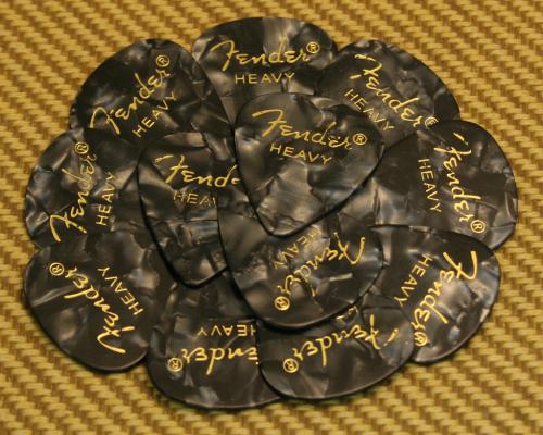 098-0351-943 Fender Heavy 351 Black Moto Premium Celluloid Guitar Picks