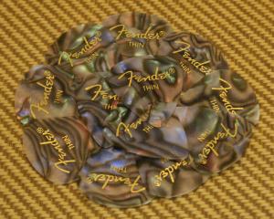 098-0351-757 (12) Fender Thin 351 Abalone Celluloid Guitar Picks  0980351757