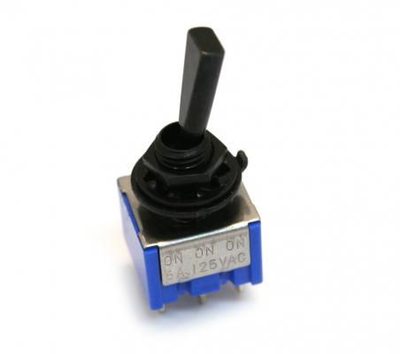 EP-0080-003 Black 3-way DPDT Mini Toggle Switch for Guitar/Bass ON-ON-ON