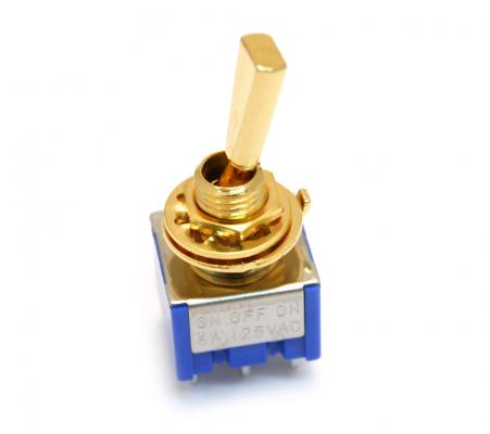 EP-0082-002 Gold Mini Switch On-Off-On for Guitar/Bass