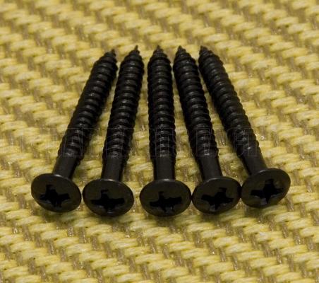 GS-3025-BK 5 Black Bass Bridge Hardtail Guitar Mounting Screws