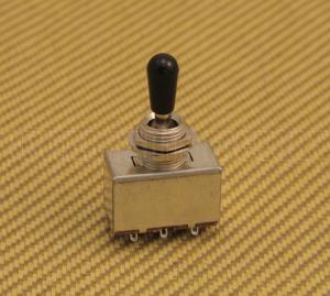 EP-4366-023 Import 3-Way Toggle Box Switch w/Black Tip for Epiphone Guitar Bass