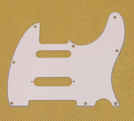 PG-9563-035 White S-Cut Nashville Pickguard for Telecaster