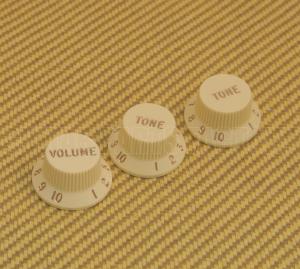 099-1369-000 Genuine Fender Aged White Original Stratocaster Strat VTT Knobs 0991369000