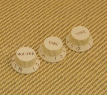 099-1369-000 Genuine Fender Aged White Original Stratocaster Strat VTT Knobs 0991369000