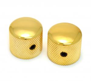 MK-MDS-G (2) Gold Modern Style Dome Knobs Split Shaft for Bass/Guitar