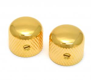 MK-3150-002 (2) Gold Short Dome Knobs for Split Shaft