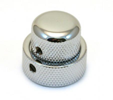MK-0137-010 Chrome/Chrome Concentric Stacked Knob for 62 Jazz Bass CTS Stack Pot 