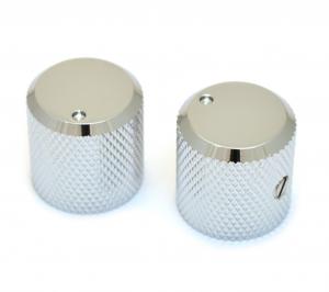 MK-3330-010 Chrome Dot Barrel Knobs for Bass/Guitar