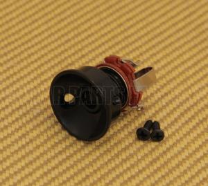 JP-SOCK-B Black Socket Style Jackplate Jack Plate w/Jack for Telecaster/Tele