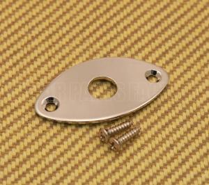 AP-0615-001 Nickel Football Guitar and Bass Jack Plate