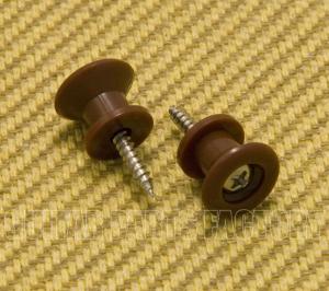 EP-005-02 Plastic Danelectro Style Brown Strap Buttons