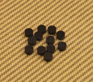 LT-0483-023 (12) Black 1/4 Dot Fret Markers Fingerboard Inlays Most US-Made Guitar