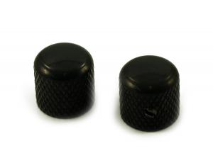 BBKBUS WD (2) Black Brass Dome Knobs