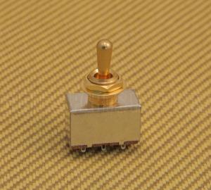 SW-BOX-G Gold 3-Way Toggle Box Switch for Guitar/Bass
