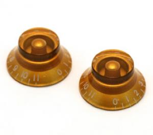 PK-0142-032 2 Gold 0-11 Bell Knobs For Most USA Made Guitars
