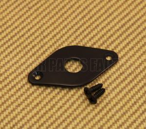 PFJP-B Black Pointed Football Guitar Jack Plate