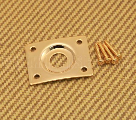 RRJP-G Gold Recessed Rectangle Jack Plate for Bass/Guitar