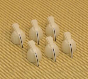 005-8164-049 (6) Fender Guitar/Bass/Amp Cream Vintage Style Chicken Head Knobs 0058164049