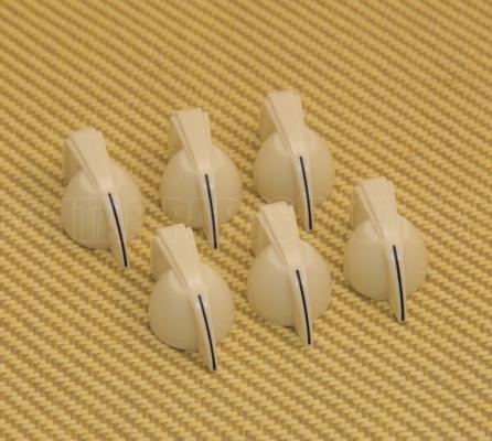 005-8164-049 (6) Fender Guitar/Bass/Amp Cream Vintage Style Chicken Head Knobs 0058164049