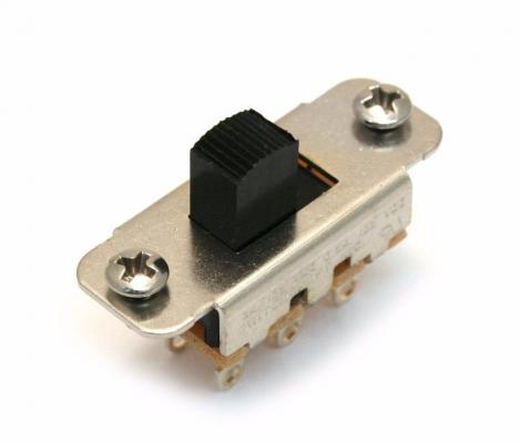 001-7079-049 Switchcraft Slide Switch for Jaguar/Jazzmaster Guitar with Black Tip 0017079049