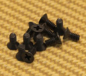 003-0654-049 Fender Battery Cover Mounting Screws, 4-40 X 1/4, Philips, Black (12)