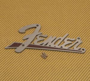 099-4092-000 Fender '63 Flat Metal Amplifier Logo Plate Brown 0994092000