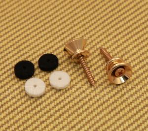 001-8916-049 (2) Gold Genuine Fender Original Vintage Series Strap Buttons 0018916049