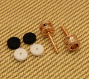 099-4914-200 2 Fender Gold American Series Strap Buttons Felt Guitar and Bass 0994914200