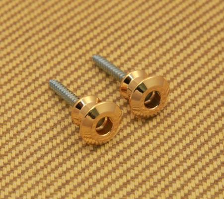 AP-6582-002 Dunlop Dual Design Strap Lock Gold Replacement Buttons