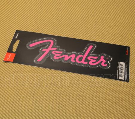 910-0254-000 Fender Guitar Bass & Amp Logo Sticker Pink Glitter 9100254000