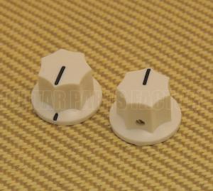 PK-3256-028 Set of 2 Cream USA Mustang or Jaguar Guitar Knobs w/ Indicator Lines