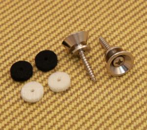 006-3267-049 2 Fender Nickel Standard Series Strap Buttons For Guitar or Bass 0063267049
