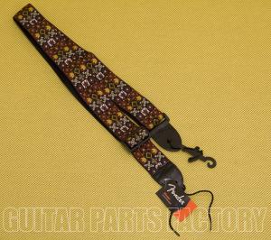 099-0614-001 Genuine Fender 2in Woven Woodstock Hootenanny Adjustable Guitar Strap with Logo 0990614001