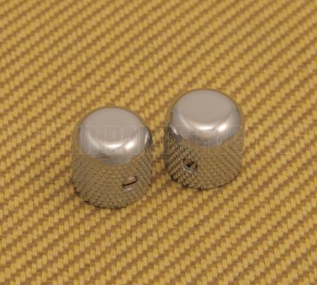 009-4040-049 Genuine Fender Pure Vintage '52 Telecaster Guitar Knurled Knobs, (2) Chrome 0994040049