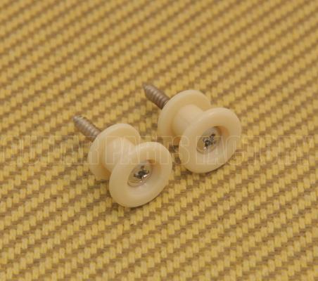 EP-005-06 Plastic Danelectro Style Cream Strap Buttons Guitar/Bass