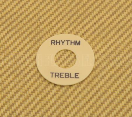 DR-003-02 Cream Rhythm/Treble Switch Ring Black Lettering