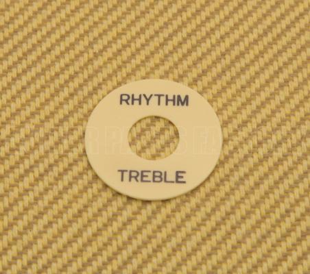 DR-003-02 Cream Rhythm/Treble Switch Ring Black Lettering